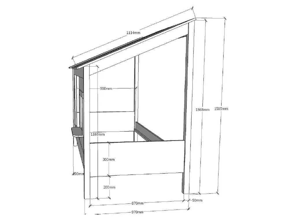 Vipack Baumhausbett 90 X 200 Cm Weiß Inkl. Bettschublade – Bild 12
