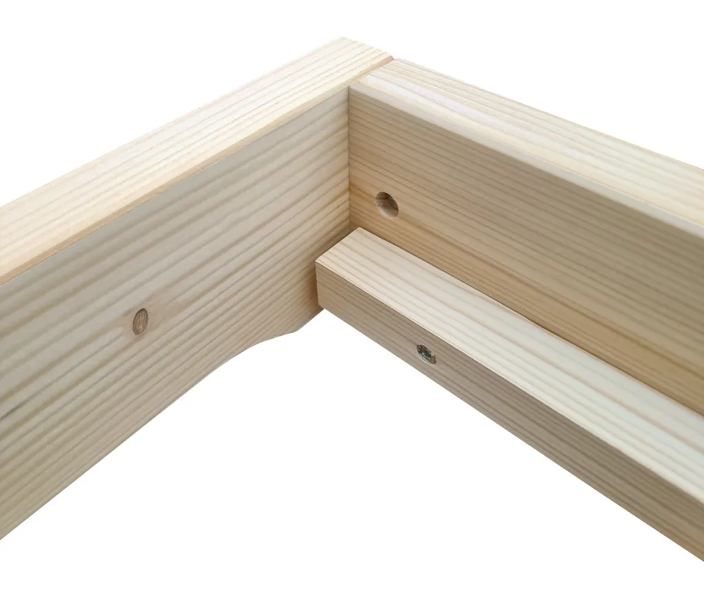 Futonbett Platzsparend Extra Niedriges Studentenbett 140x200 Fichte Tanne Geölt V-60.47-14Rollrost Inkl. – Bild 7