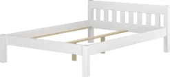 Futonbett Weiß Einzelbett 120x200 Kiefer Massivholz Zubehör Wählbar V-60.38-12WFederholzrahmen Inkl.
