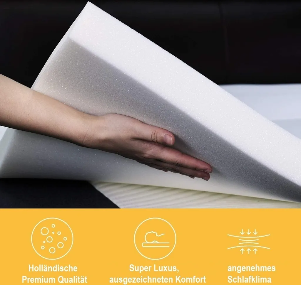 Orthopädischer Matratzen Topper 180x200 In 6cm Karex® 7 Zonen Hybridschaum Matratzentopper Matratzenauflage – Bild 2
