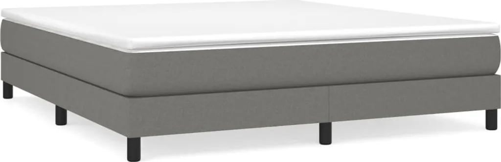 VidaXL Boxspringbett Dunkelgrau 160x200 Cm Stoff – Bild 2