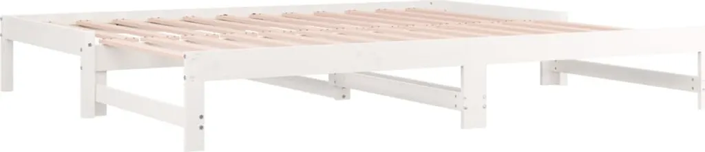 VidaXL Tagesbett Ausziehbar Weiß 2x(90x200) Cm Massivholz Kiefer – Bild 8