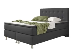 Inter Handels Boxspringbett Köln 140x200 Webstoff Anthrazit