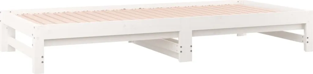 VidaXL Tagesbett Ausziehbar Weiß 2x(90x200) Cm Massivholz Kiefer – Bild 9