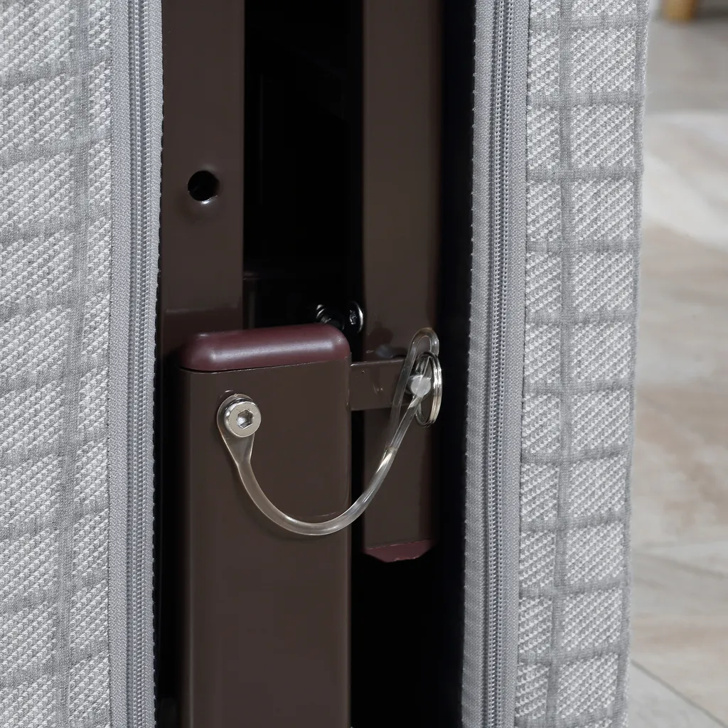 HOMCOM Klappbett Gästebett Mit Rollen Sessel Mit 5-stufig Verstellbarer Rückenlehne Reisebett Stahlrahmen Hellgrau+Schwarz 190 X 76 X 33 Cm – Bild 8