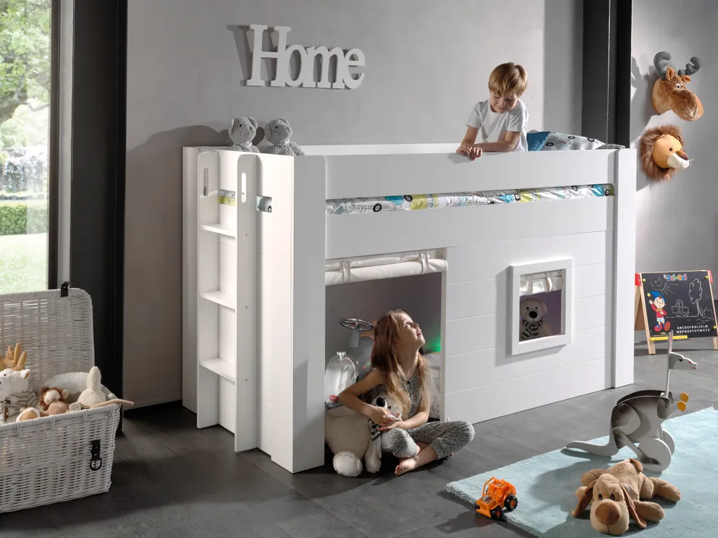 Vipack - Noah Halbhohes Bett 90 X 200 Cm Liegefläche, Weiß – Bild 6