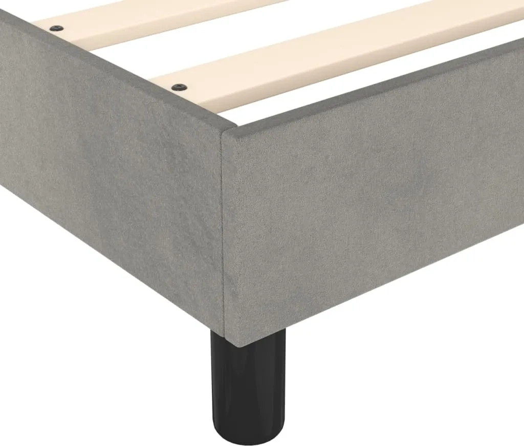 VIDAXL Möbel Boxspringbett Hellgrau 80x200 Cm Samt 2023 – Bild 6