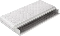 Mirjan24 Matratze Mido, Antiallergische Bonellfederkernmatratze, Polyurethanschaumstoff, Zweiseitig (Liegefläche: 90x200 Cm)