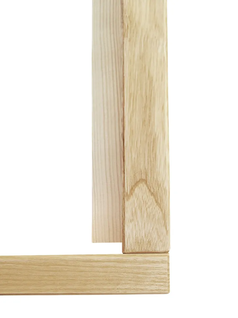 Futonbett Platzsparend Extra Niedriges Bodenbett 140x200 Esche Geölt V-60.47E-14Rollrost Inkl. – Bild 3