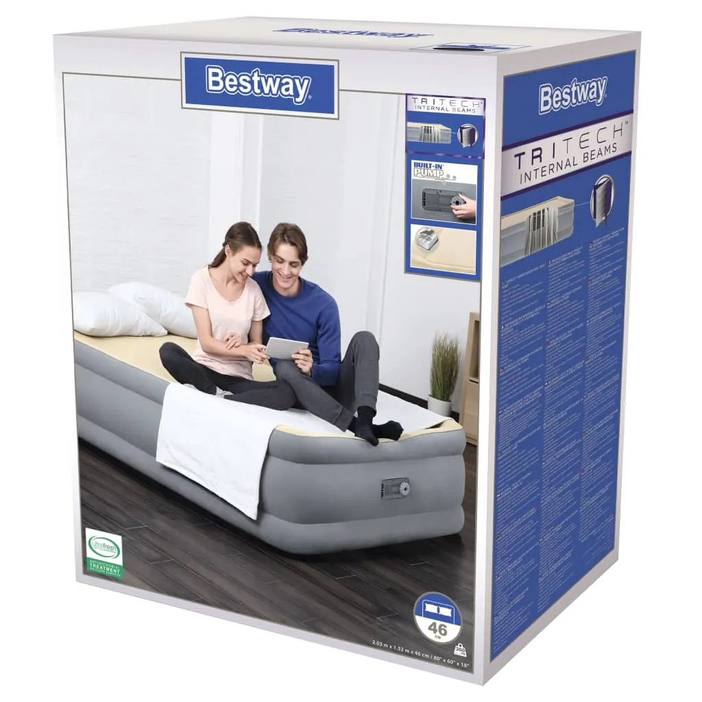 Bestway® Cornerstone Airbed With Built-in AC Pump (Queen) 203x152x46 Cm, Luftbett Queen-Size Mit Formschaum Und Eingebauter Elektropumpe – Bild 16
