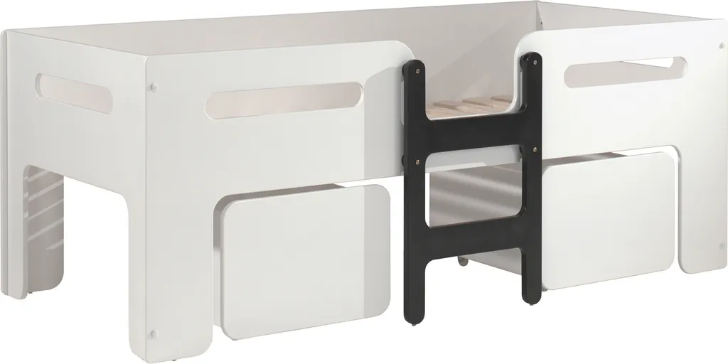 Vipack Luca Einzelbett 90 X 200 Cm In 80 Cm Höhe, Weiß – Bild 5