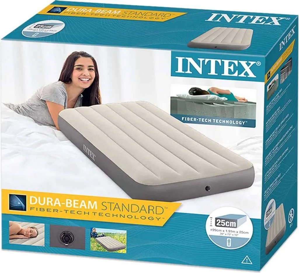 Intex Dura Beam Standard Deluxe Inflatable Mattress Single High 99 X 191 X 25 Cm – Bild 6