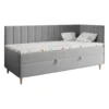 Bett Maja 3 Kinderbett Boxspringbett - Jugendbett Einzelbett Rechts - Grau 90 X 200 Cm