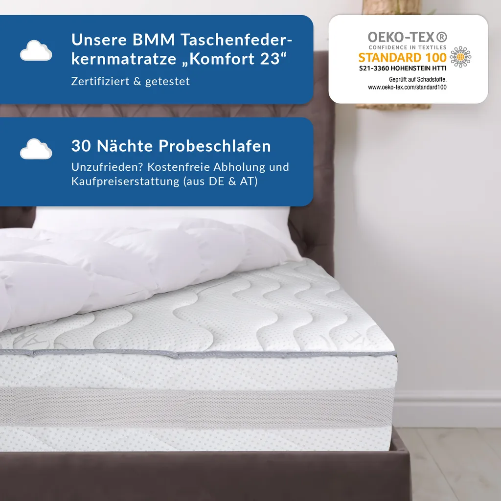 BMM Matratze Komfort 23 TFK 90 X 200 Cm H4 – Bild 7