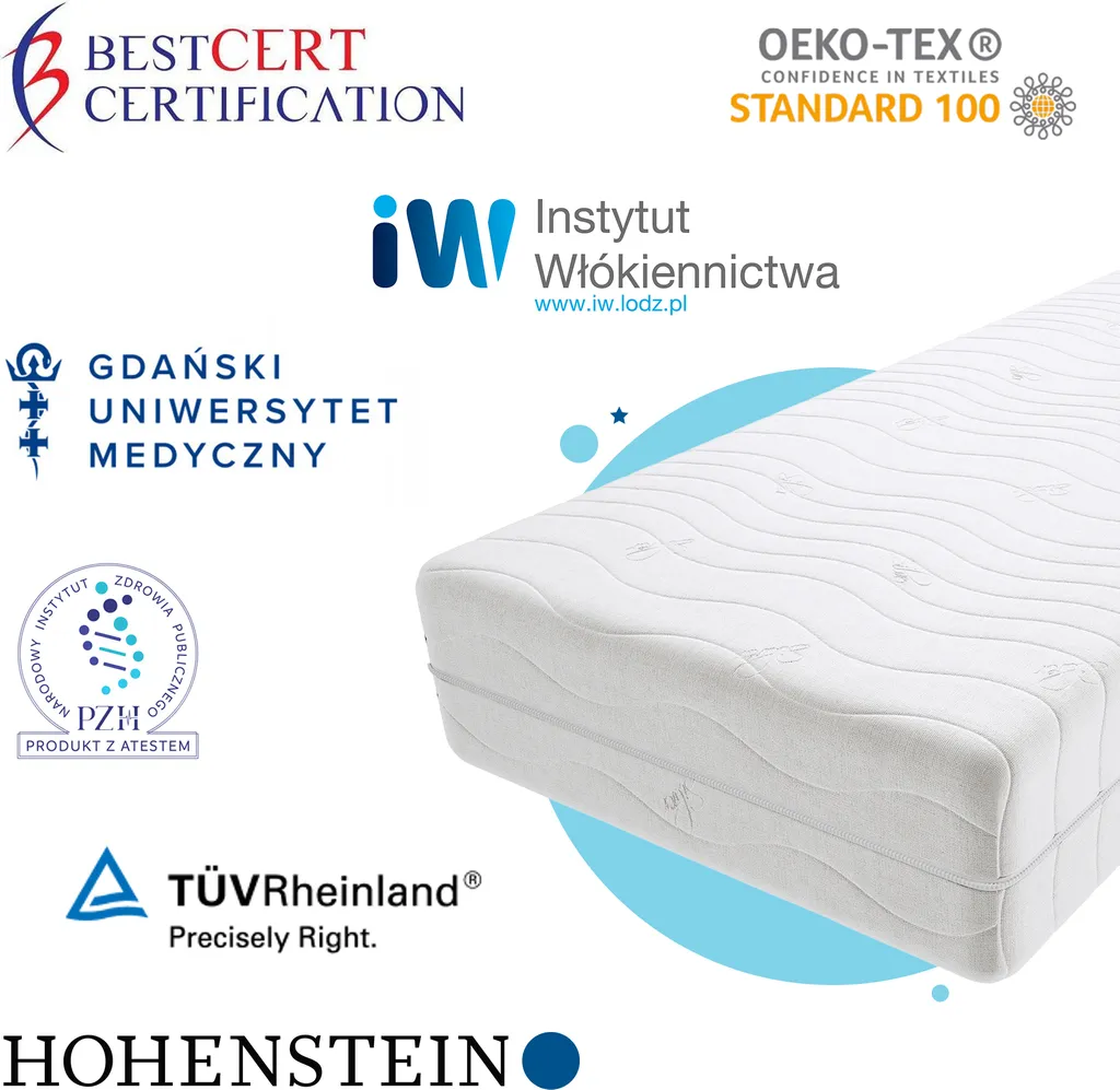Matratze 90x200 Cm Doppelmatratze, H3 Mittelfest Federkernmatratze, Taschenfederkernmatratze 21 Cm Hoch Latex Hypoallergene, HR-Schaum, Wendematratze Mit Klimafaser, Gesteppter Bezug Siena Multitaschen – Bild 3