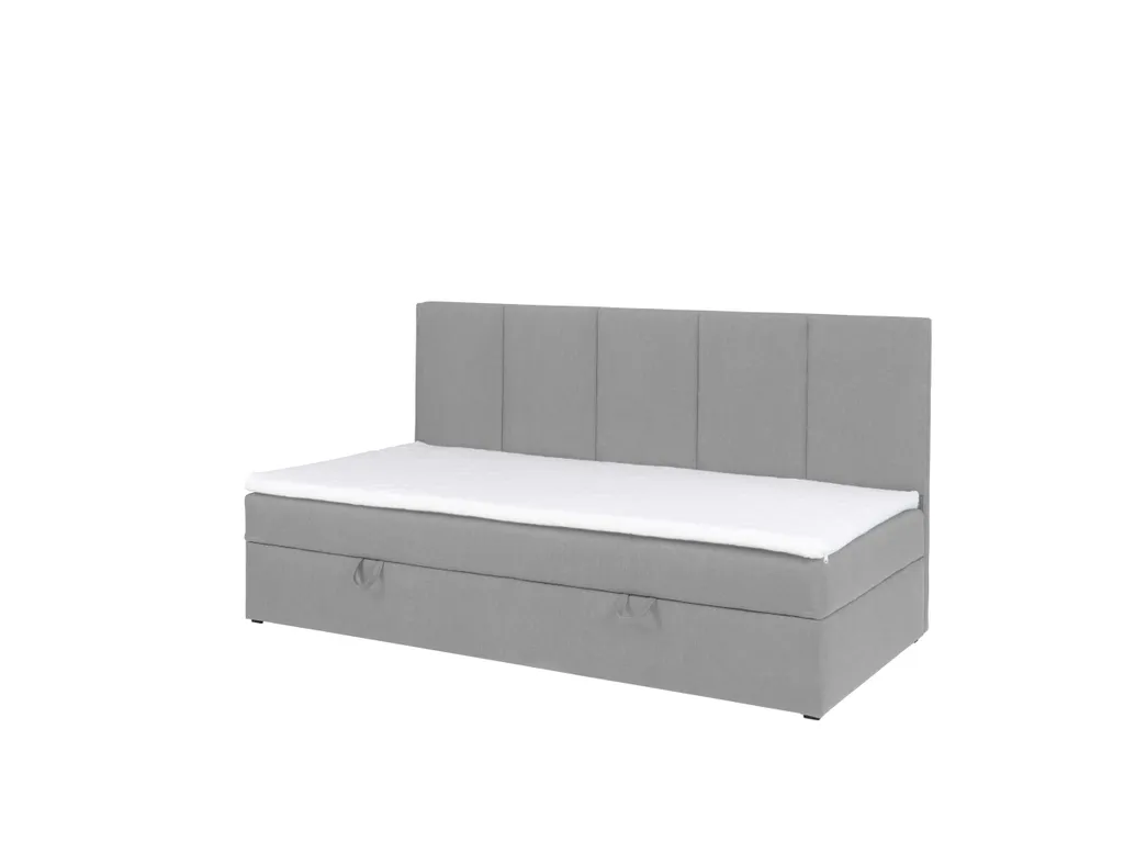 Stylefy Eliza Boxspringbett Kunstleder MADRYT Weiß 100x200 Cm – Bild 3