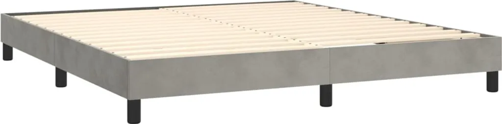 VidaXL Boxspringbett Hellgrau 160x200 Cm Samt – Bild 3