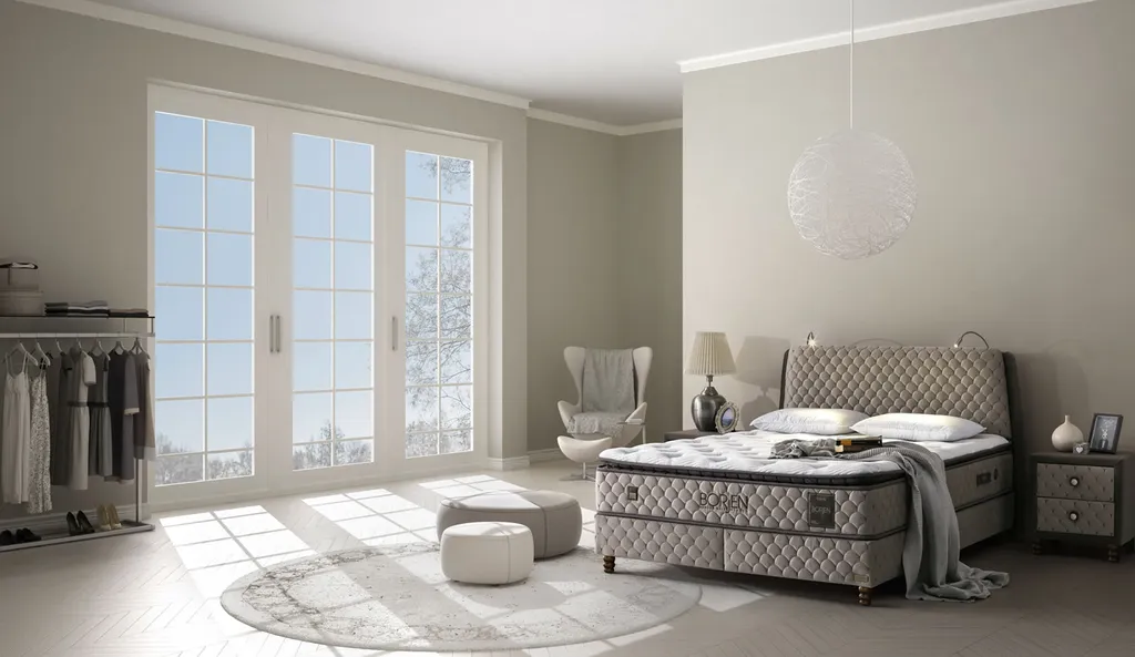 Boxspringbett Doppelbett - Borjen Bambi Yatak Das Perfekte Bett Für Ihr Schlafzimmer. 180x200cm Bett Taschenfederkern-Matratze, Topper Mit Memoryeffekt, Mit Bettkasten – Bild 16