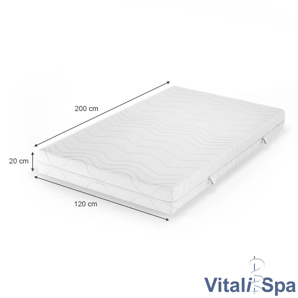 VitaliSpa Calma Comfort Plus 7 Zonen Premium Marken Kaltschaum Matratze 20cm, 120x200cm H2 – Bild 3