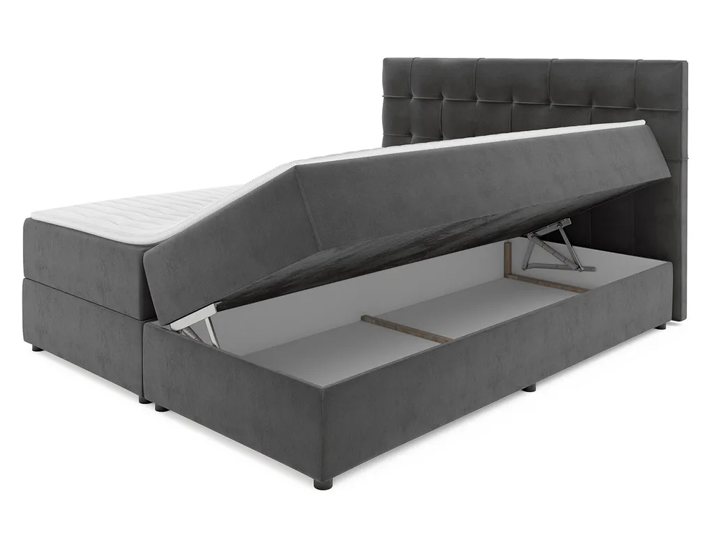 Mirjan24 Boxspringbett Wall, Stilvoll Polsterbett, Doppelbett Mit Zwei Bettkästen, Schlafzimmer (Farbe: Itaka 10, Größe: 180x200 Cm) – Bild 5