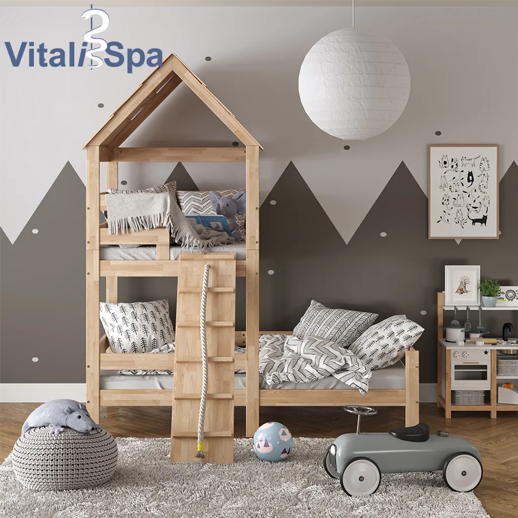 VitaliSpa Kindermatratze Teddy Grau 101 X 90 X 5 Cm Polyester – Bild 4