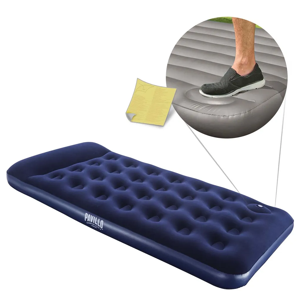 Bestway Sport Luftbett Blue Horizon Step Mit Interner Fußpumpe Single XL/Lo 188 X 99 X 28 Cm Luftbetten Camping Schnäppchenoutdoor – Bild 18