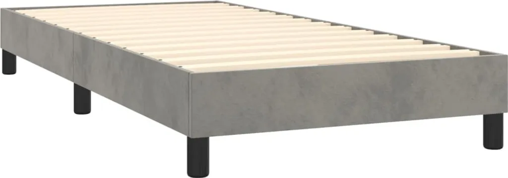 VIDAXL Möbel Boxspringbett Hellgrau 80x200 Cm Samt 2023 – Bild 3