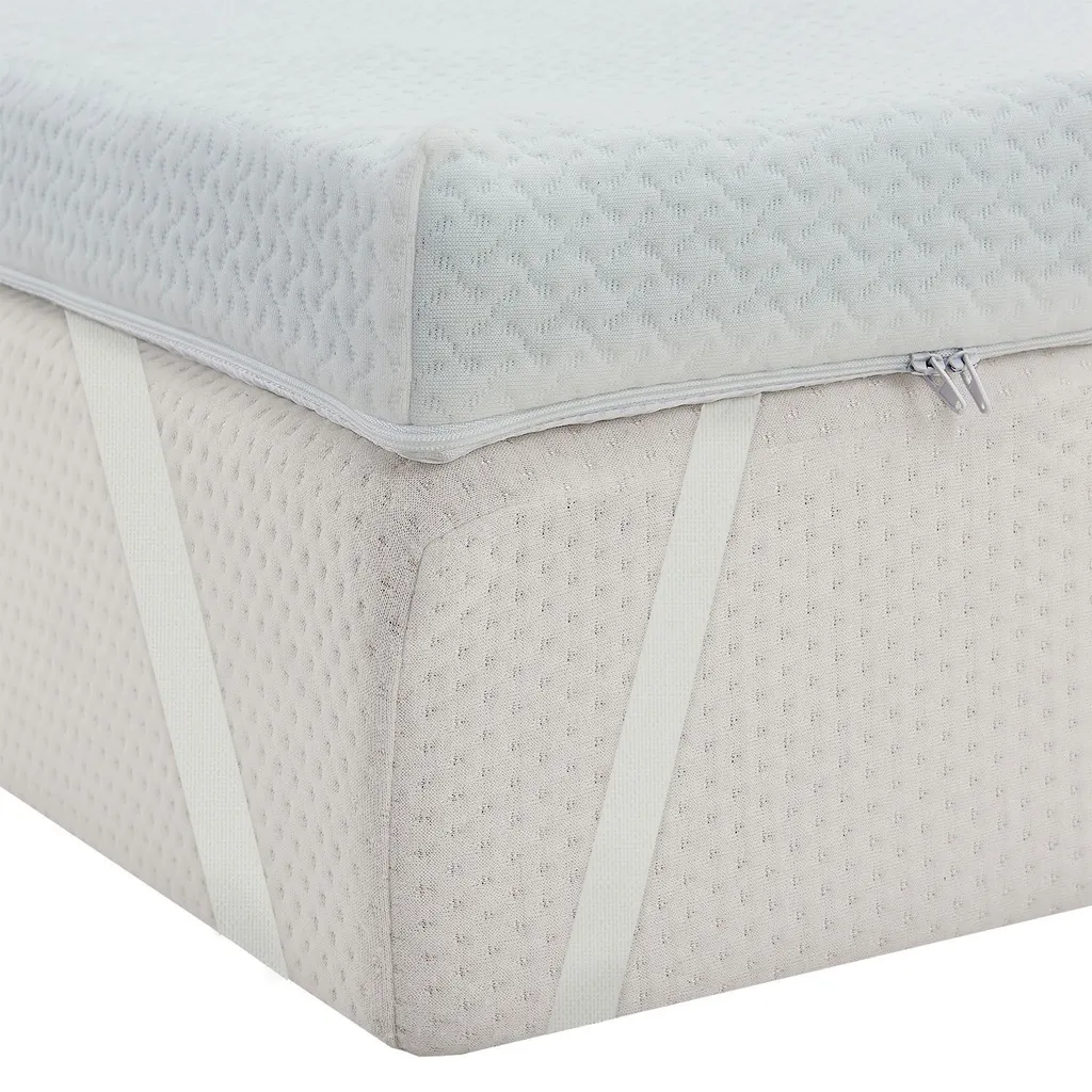 Juskys Topper 140x200 Cm Aus Memoryschaum, 7-Zonen Orthopädisch & Atmungsaktiv, 7cm Höhe, H2 - H3, Bezug Waschbar Matratzentopper Matratzenauflage – Bild 7