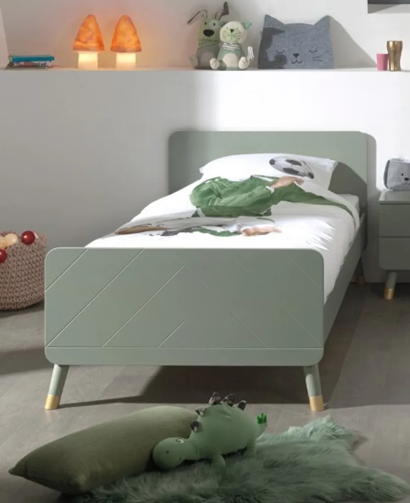 BILLY Einzelbett 90 X 200 Cm, Mit Lattenrost, Ausführung Lackiert Olive Grün – Bild 3