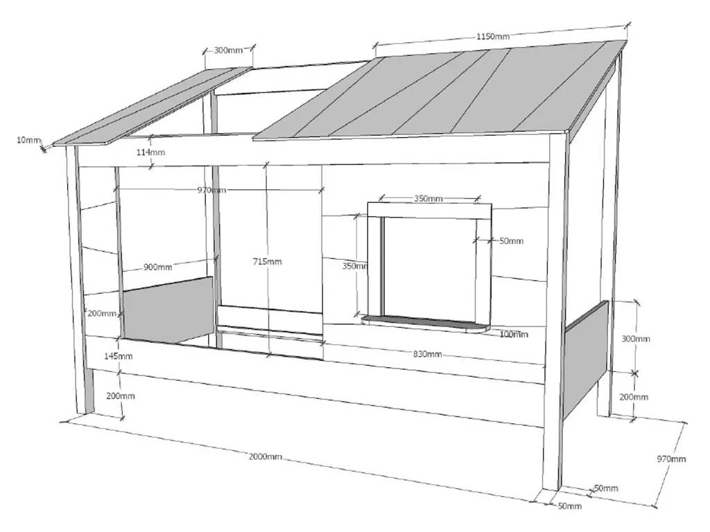 Vipack Baumhausbett 90 X 200 Cm Weiß Inkl. Bettschublade – Bild 11