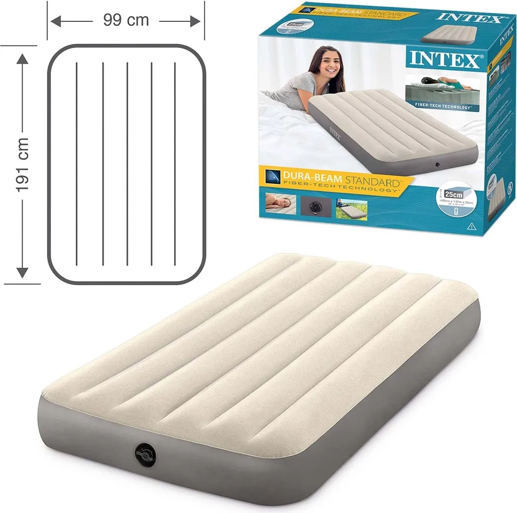 Intex Dura Beam Standard Deluxe Inflatable Mattress Single High 99 X 191 X 25 Cm – Bild 10