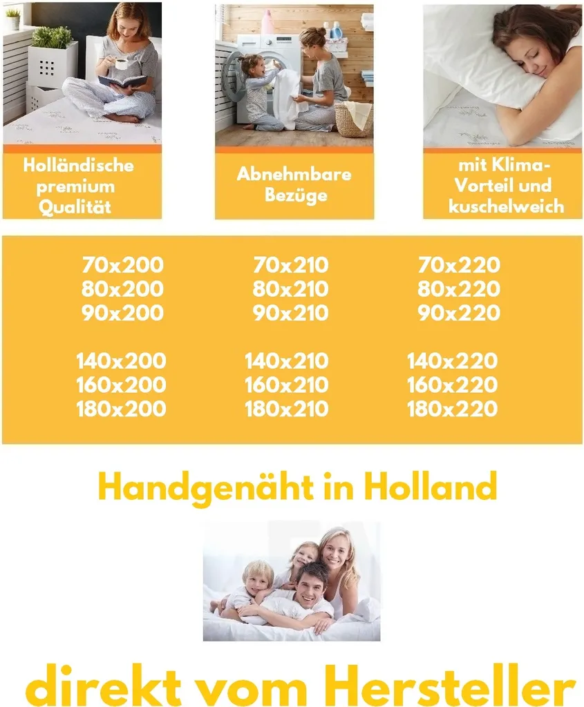 Kaltschaum Matratze 90 X 200 14cm Karex® Elegant H3 H4 Schaummatratze Orthopädisch Bezug Mit Reißverschluss 7 Zonen – Bild 7