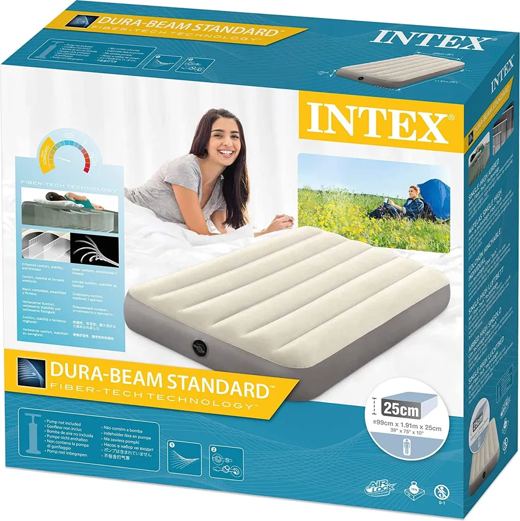 Intex Dura Beam Standard Deluxe Inflatable Mattress Single High 99 X 191 X 25 Cm – Bild 9