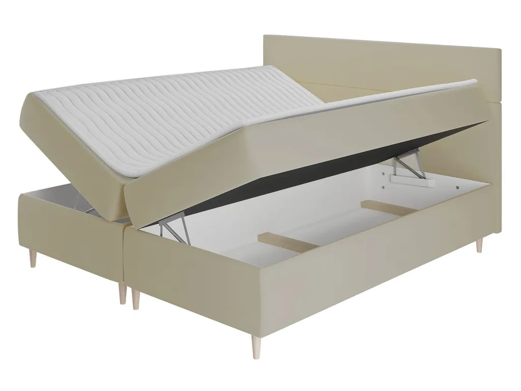 Mirjan24 Boxspringbett Flo, Bett Mit Zwei Bettkästen, Stilvoll Schlafzimmer Doppelbett (Itaka 27, Größe: 160x200 Cm) – Bild 4