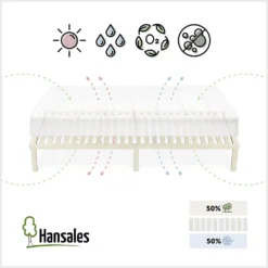 Bettgestell 120x200 Cm Lisette In Scandi Style Mit Lattenrost Mit Füßen – Hypoallergen Futonbett Aus Massivholz Mit Rollrost – Bettrahmen 250+ Kg – Stabiles Holzbett – Unbehandeltes Es Massivholz
