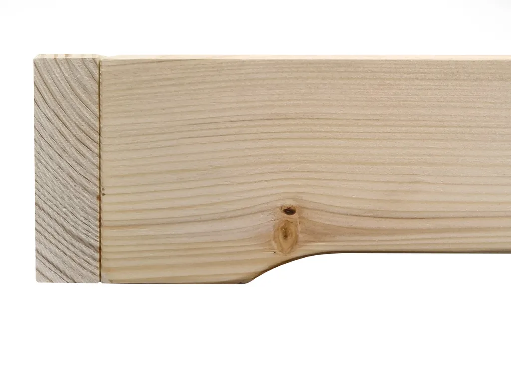 Futonbett Platzsparend Extra Niedriges Studentenbett 140x200 Fichte Tanne Geölt V-60.47-14Rollrost Inkl. – Bild 6