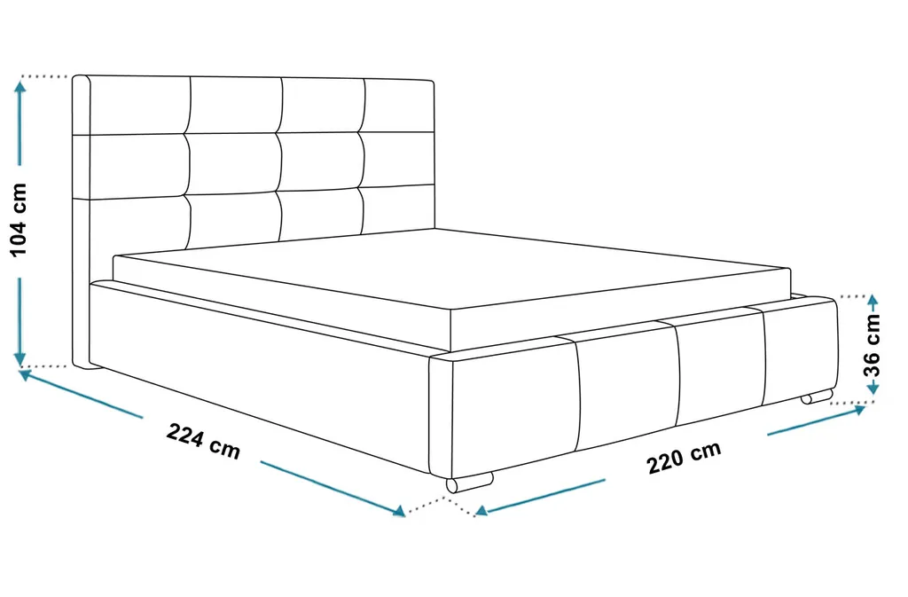 GRAINGOLD Polsterbett 200x200 Cm Wento - Schlafzimmerbett, Boxspringbett Mit Lattenrost - Grau – Bild 5