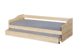 Sofabett Inkl. Gästeliege Malte Massivholz Natur 90 X 200 Cm Kinderzimmer Schlafzimmer