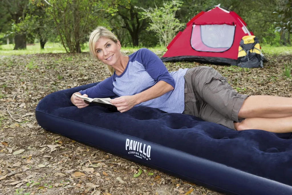 Bestway Sport Luftbett Blue Horizon Step Mit Interner Fußpumpe Single XL/Lo 188 X 99 X 28 Cm Luftbetten Camping Schnäppchenoutdoor – Bild 15