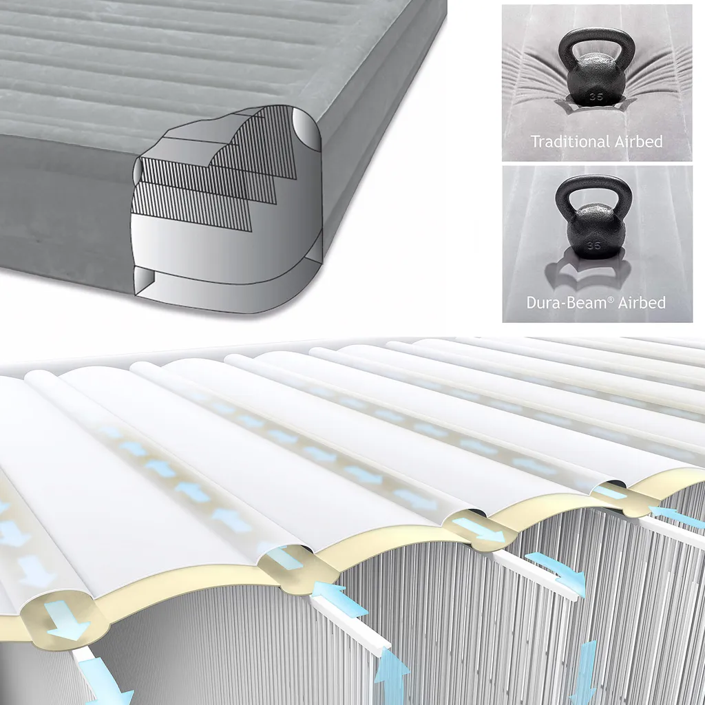 Intex Comfort Plüsch Luftbett PVC 152x203x46 Cm Weiß 64414 – Bild 12