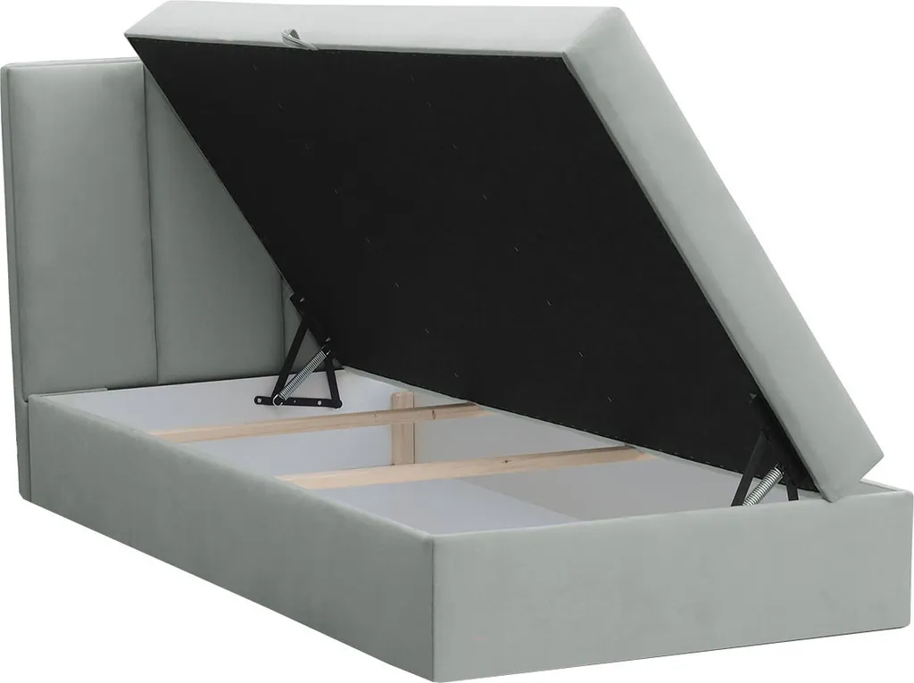 Mirjan24 Boxspringbett Ryga, Einzelbett Mit Zwei Bettkasten, Polsterbett, Stilvoll Schlafzimmer Bett (Manila 02, Seite: Rechts) – Bild 6