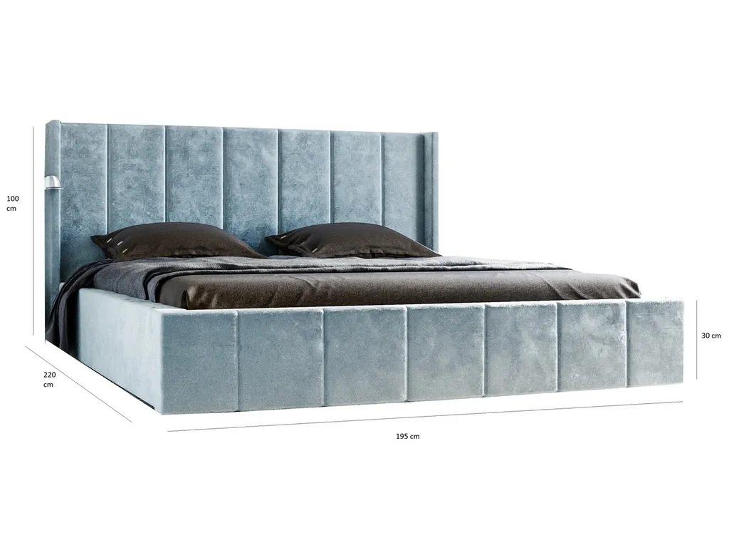 GRAINGOLD Schlafzimmerbett 180x200 Milano - Lattenrost, Kopfteil, Samtstoff - Doppelbett Mit Bettkasten - Modern Polsterbett - Grün (Ikoo 13) – Bild 3