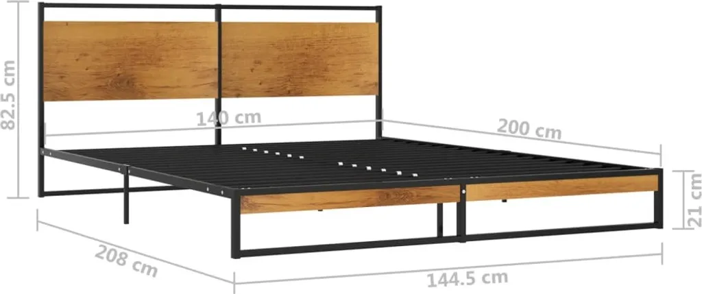 VidaXL Bettgestell Metall 140x200 Cm – Bild 6