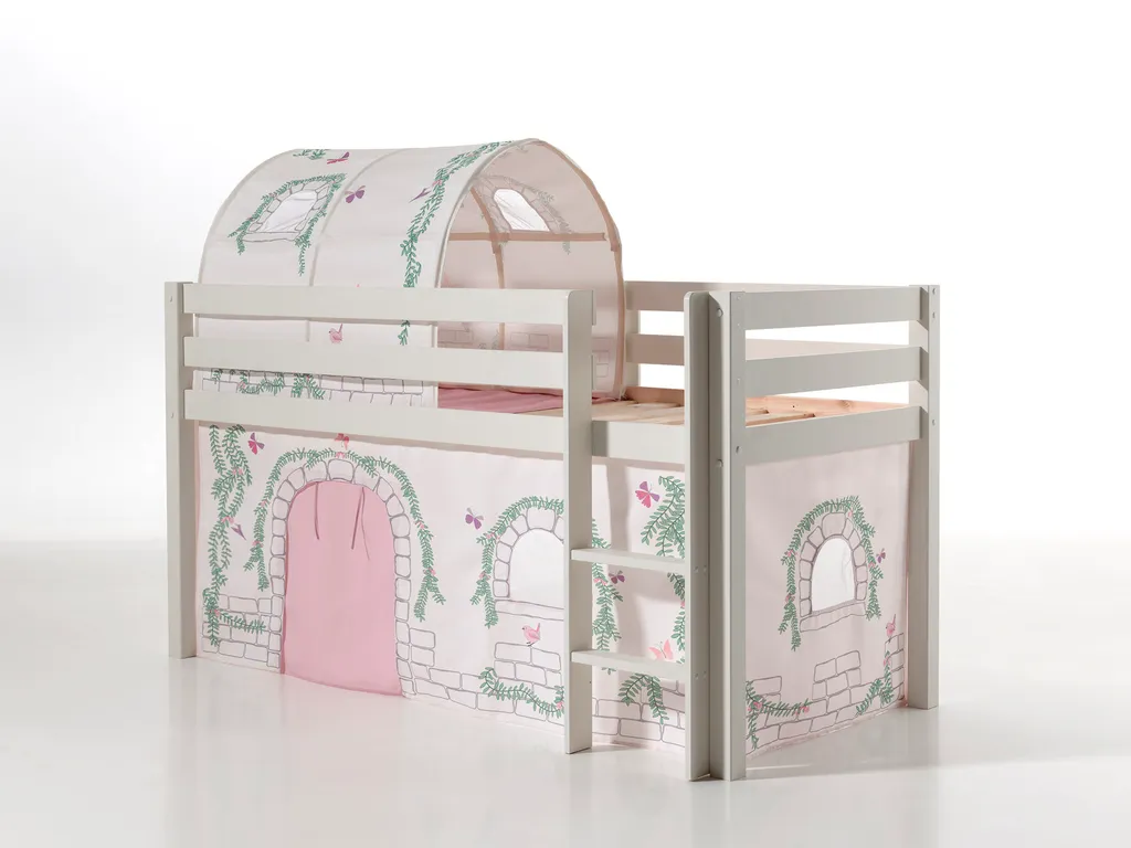 Spielbett Pino Mit Textilset Vorhang Und Tunnel "Birdy" – Bild 2