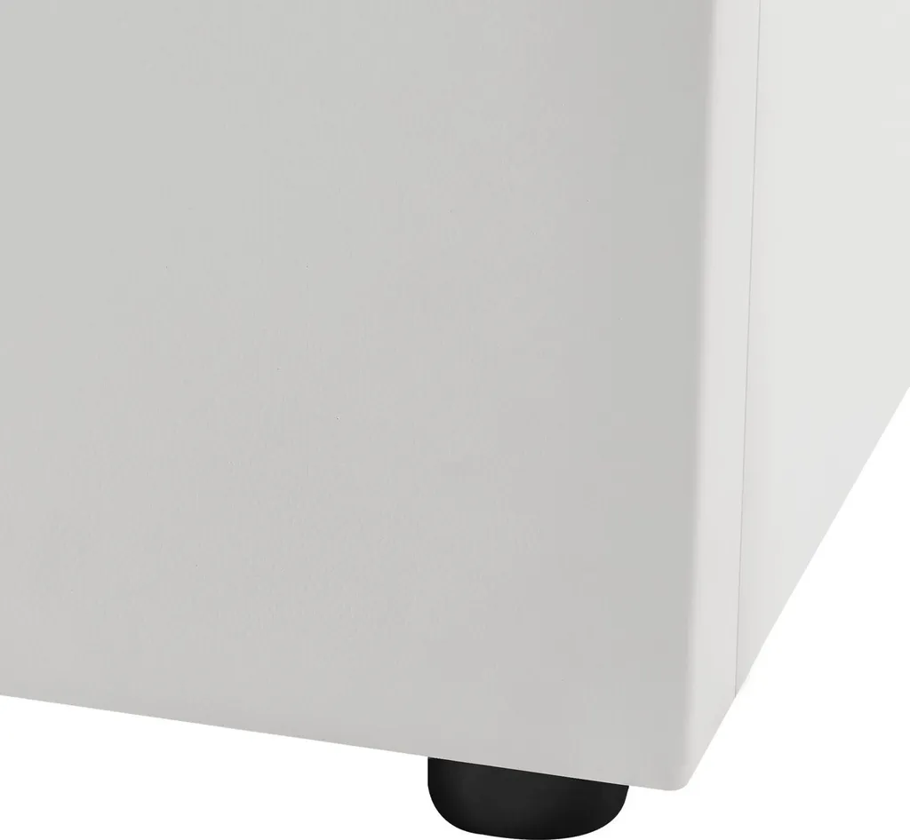 Juskys Polsterbett Marbella 140x200 Cm Mit Bettkasten & Lattenrost – Bettgestell Aus Kunstleder Und Holz – Bett Jugendbett Weiß – Bild 13