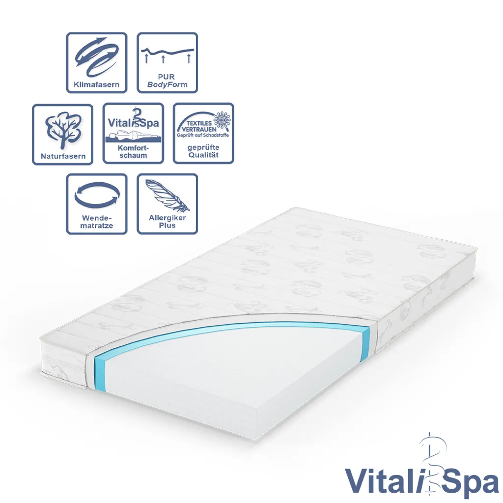 VitaliSpa Calma Comfort Kaltschaummatratze H2 Kinder 80x160 – Bild 7