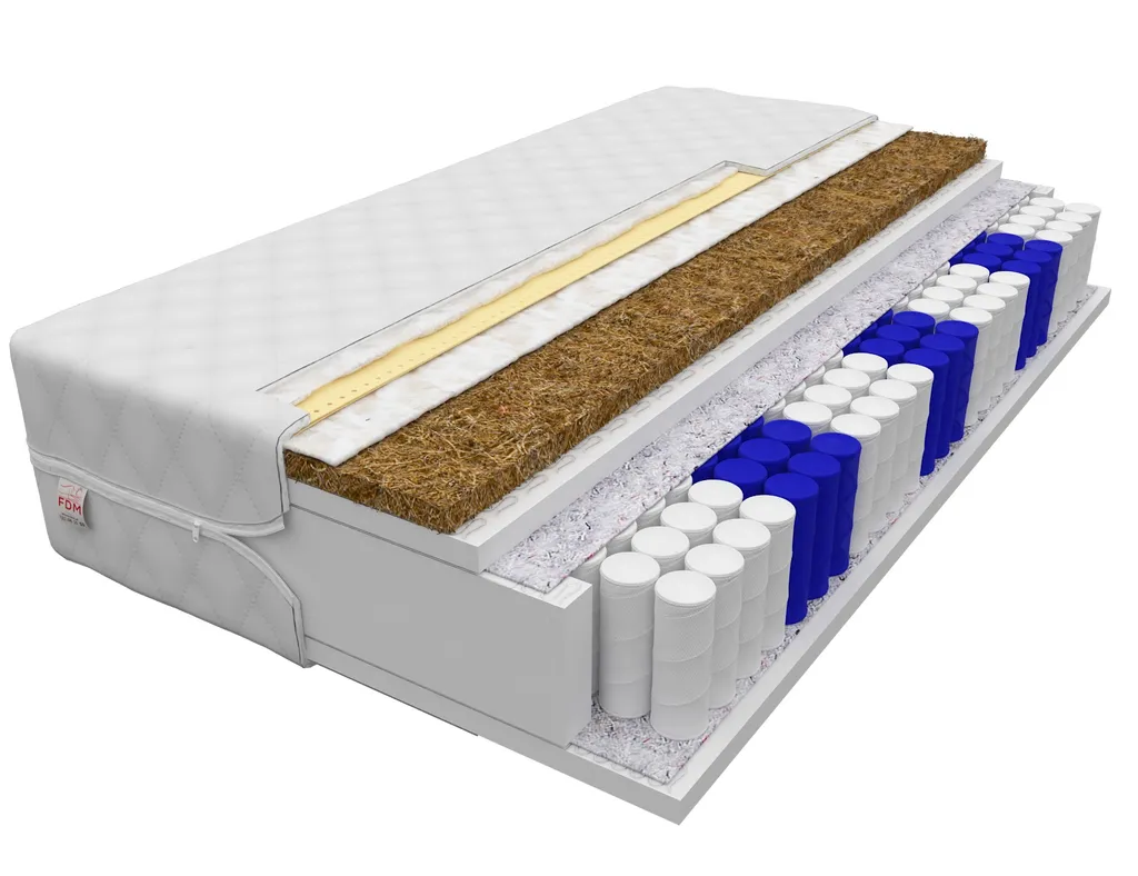 Matratze 140x200 Cm FERRARA 7 Zonen H3 H4 Taschenfederkern Kokos Höhe Ca. 24 Cm Mit Waschbarem Premium Bezug