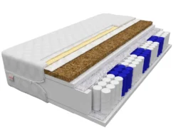 Matratze 180 X 200 Cm FERRARA 7 Zonen Höhe Ca 24 Cm H3 H4 Taschenfederkern Mit Kokos