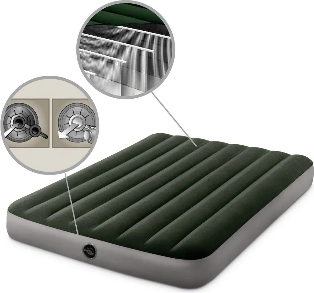 Intex Luftmatratze 137 X 191 X 25 Cm Vinyl Grün – Bild 8