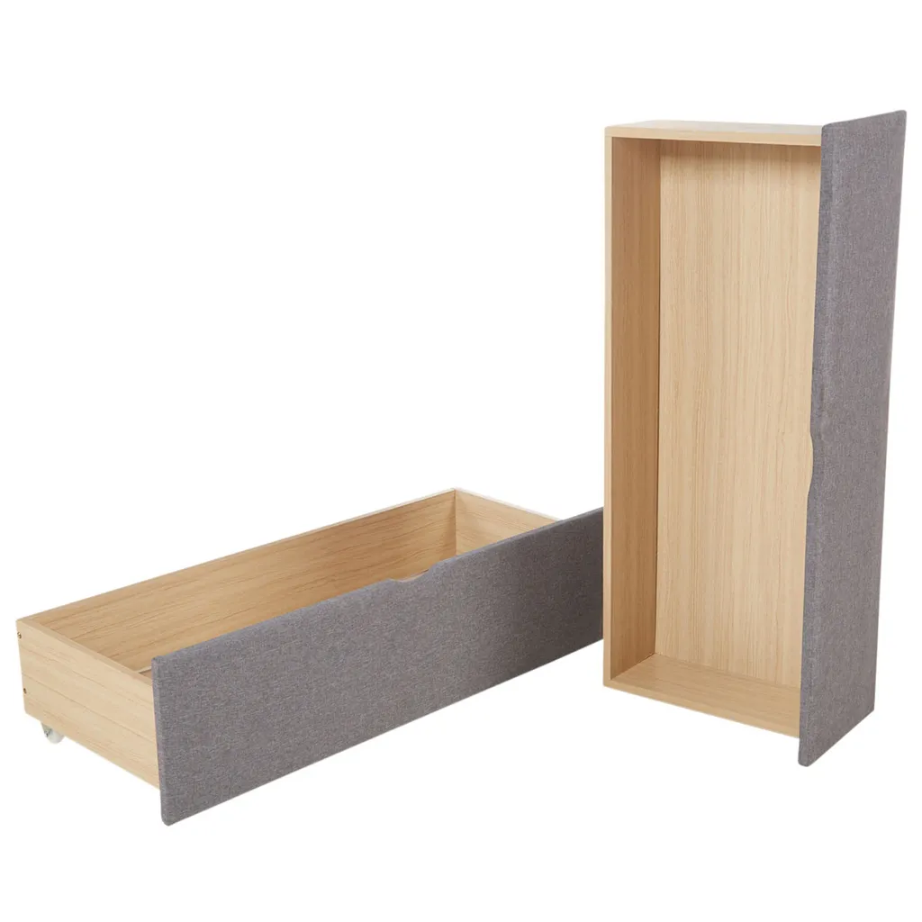 Homestyle4u 1987, Polsterbett 90x200 Cm Mit Bettkästen, Tagesbett Schlafcouch Gästebett Ausziehbar Grau – Bild 7